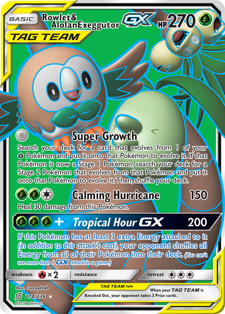 Rowlet & Alolan Exeggutor-GX